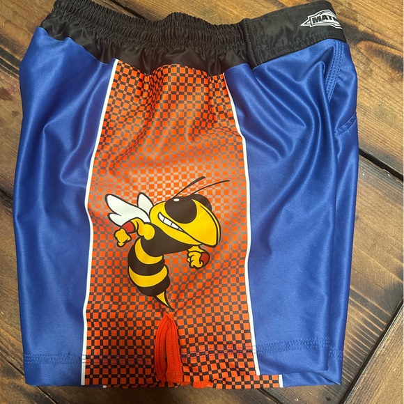 MatMan wrestling/jujitsu shorts. Red, blue, hornets, size 2xs with drawstring - Picture 4 of 10